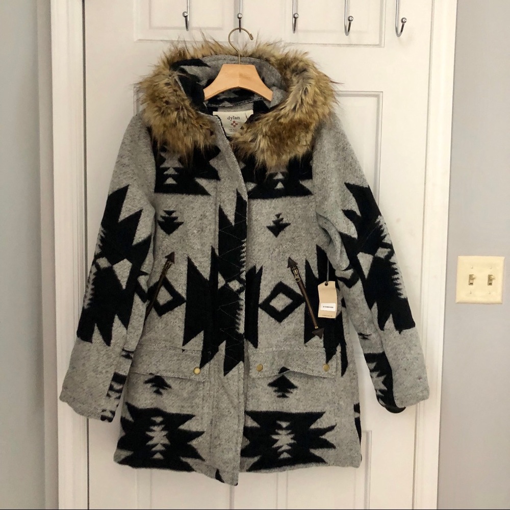 Dylan Los Angeles long Aztec jacket.